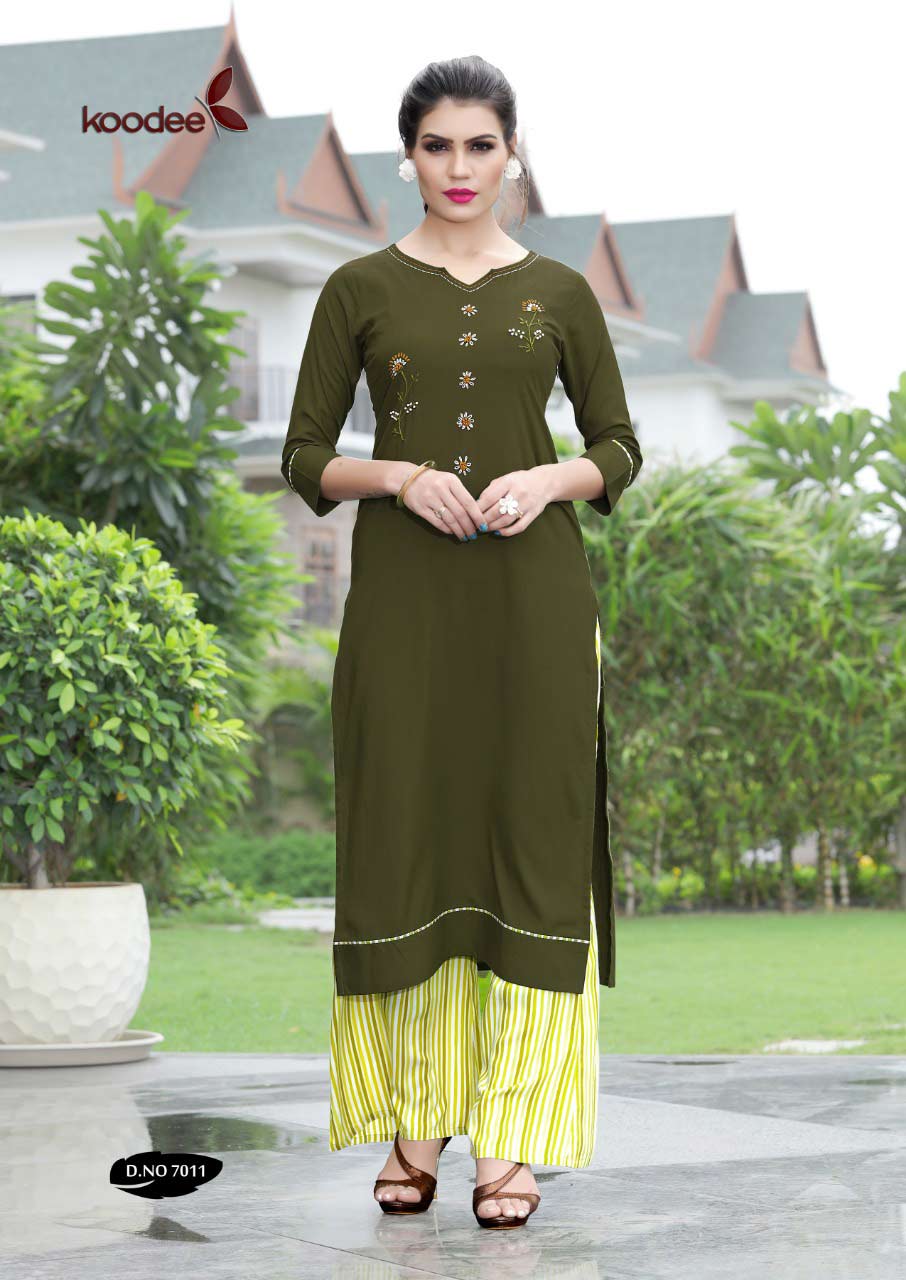 Koodee Pahechan Vol-3 Rayon Palazzo Kurti Catalog Koodee Pahechan Vol-3 Rayon Palazzo Kurti Catalog